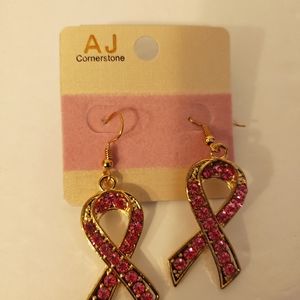 Cancer Awareness Hanging Earrings